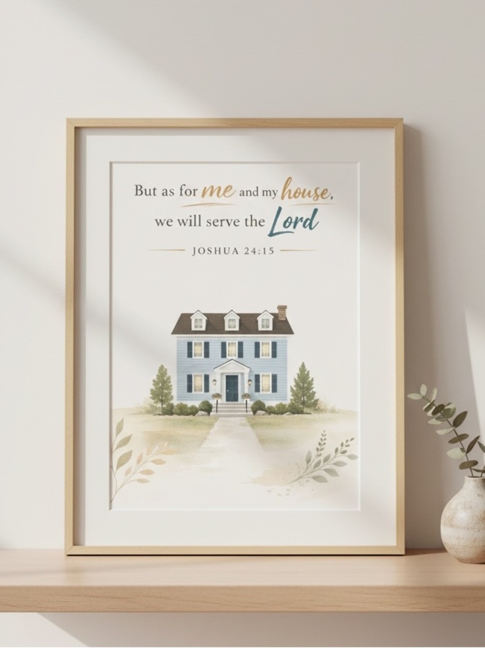 DDS Art Print, 8x10, Bible Verse, Paper Print, Unframed, House Series